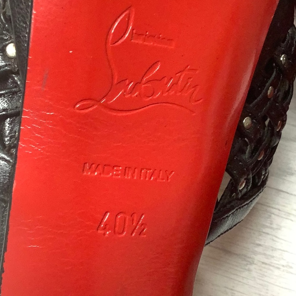 Christian Louboutin Black Cut-Out Heels - Picture 10 of 13
